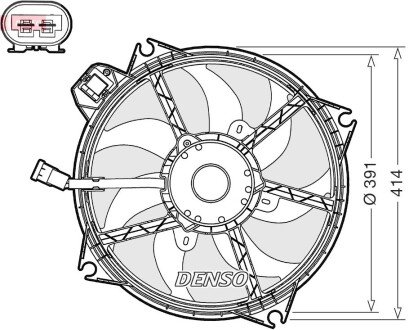 Elektrowentylator RENAULT MEGANE III / SCENIC III DENSO DER23005 (фото 1)