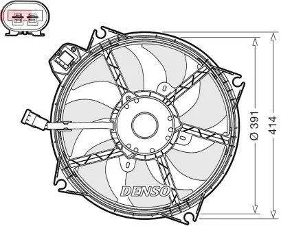 Elektrowentylator RENAULT MEGANE III / SCENIC III DENSO DER23005