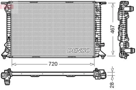 Радиатор охлаждения DENSO DRM02021