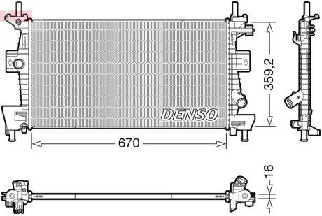 Радиатор основной DENSO DRM10114