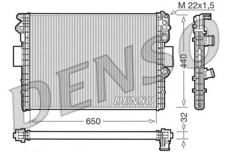 Радіатор, охолодження двигуна DENSO DRM12001 (фото 1)