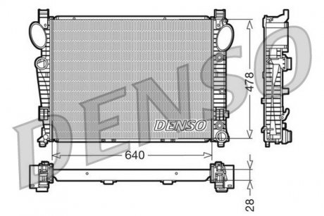 Радіатор, охолодження двигуна DENSO DRM17093 (фото 1)