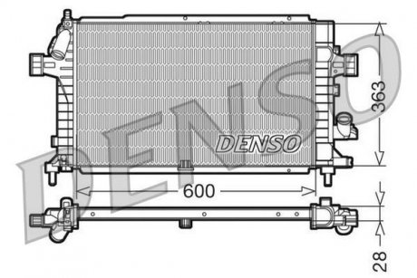 Радіатор, охолодження двигуна DENSO DRM20100 (фото 1)