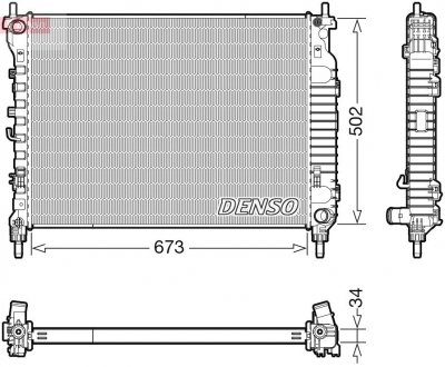 Радіатор DENSO DRM20125 (фото 1)