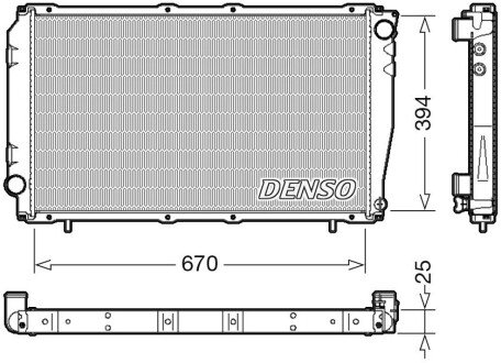 Радіатор двигуна, головний DENSO DRM36016 (фото 1)