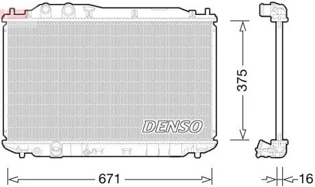 Радиатор охлаждения DENSO DRM40028 (фото 1)