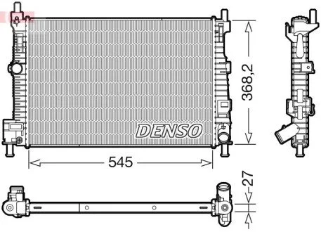 Радіатор двигуна DENSO DRM44045