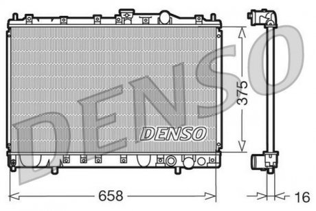 Радіатор, охолодження двигуна DENSO DRM45002
