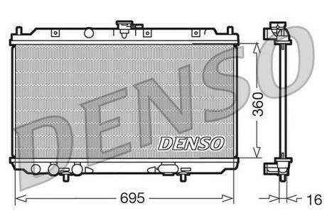 Радиатор охлаждения DENSO DRM46012