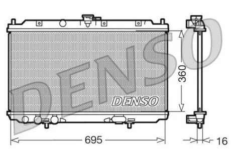Радіатор охолоджування DENSO DRM46012
