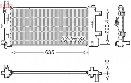 Радіатор охолодження Nissan Leaf 10- EM57/EM61 DENSO DRM46105 (фото 1)