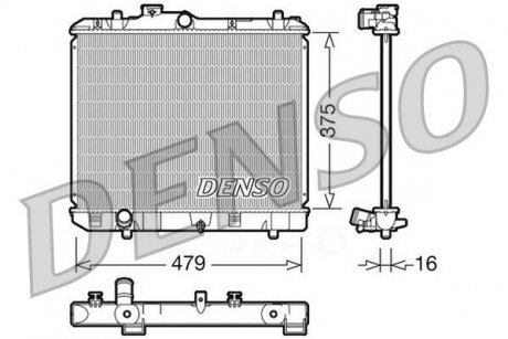 Радіатор, охолодження двигуна DENSO DRM47004 (фото 1)