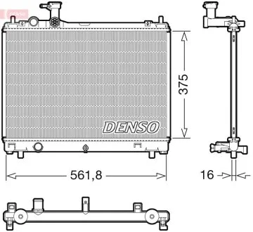 Радіатор двигуна (акпп/мкпп) SUZUKI SWIFT V 1.0-1.2H 04.17- DENSO DRM47044