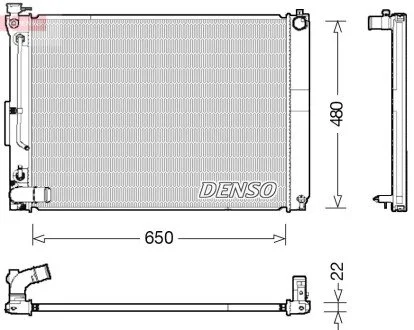 Радіатор двигуна, головний DENSO DRM51012