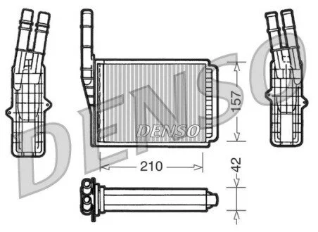 Радіатор обігрівача DENSO DRR23013