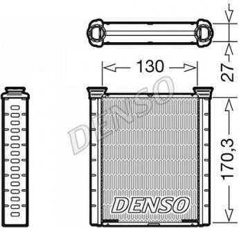 Радіатор обігрівача DENSO DRR46001 (фото 1)