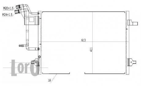 Радиатор кондиционера SKODA Octavia 05- DEPO 003-016-0002 (фото 1)