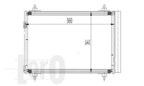 Радиатор кондиционера Citroen Berlingo 1.6 HDI 08- DEPO 009-016-0016