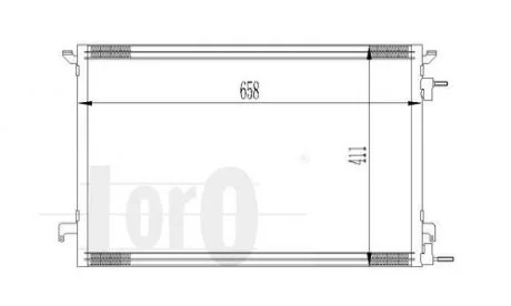 Радиатор кондиционера SIGNUM/VECTRA C/CROMA 1.9 CDTi/1.9 JTD/w/o 02- DEPO 037-016-0014