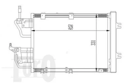 Радіатор кондиціонера Astra H 1.3/1.7/1.9 CDTI 05- DEPO 0370160035