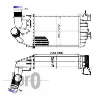 Радіатор інтеркулера Opel Astra H/Zafira 1.3-1.9D 04- DEPO 0370180003