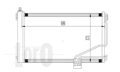 Радіатор кондиціонера C-Class W203/S203/CL203 1.8-5.4 00-11 DEPO 0540160014