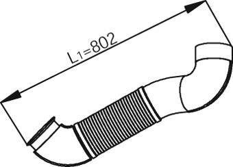Труба вихлопного газу Dinex 54197
