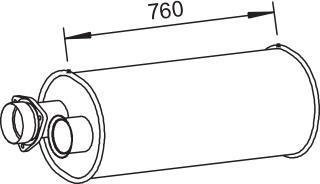 Средний / конечный глушитель ОГ Dinex 80460 (фото 1)