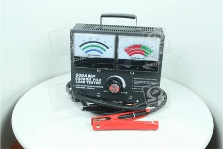 Тестер аккум. батарей <500Amp (навантажувальна вилка) <ДК> Dk-Дорожня Карта DK24-2050 (фото 1)