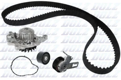 Комплект ГРМ (ремінь + ролик + водяний насос) DS DS 3 / DS 3, DS 4 II, DS 7, CITROEN BERLINGO, BERLINGO/MINIVAN, C3 / C3 ORIGIN III, C3 AIRCROSS II, C3 III, C4 CACTUS, C4 III 1.2-Electric 09.14- DOLZ KD236