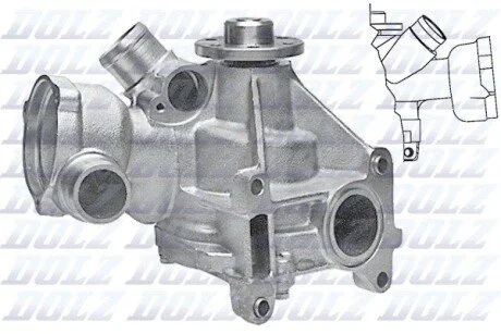 Водяний насос MB 190 (W201) COUPE (C124) E-CLASS (W124) G-CLASS (W463) KOMBI (S124) S-CLASS (W126) S DOLZ M-174