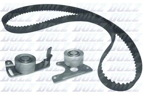 Комплект ГРМ (ремінь + ролик) CITROEN BX, C15, C15/MINIVAN, C25, VISA, XANTIA, ZX, LADA NIVA, PEUGEOT 205 I, 205 II, 305 II, 306, 309 I, 309 II, 405 I, 405 II, J5 1.7D/1.8D/1.9D 10.82-04.03 DOLZ SKD011