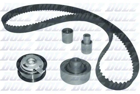 К-кт. ГРМ (рем.+4шт.ролика) AUDI A3 1,9TDI 96-01 VW 1,9TDI/SDI: Golf IV, Polo SKODA SEAT DOLZ SKD013