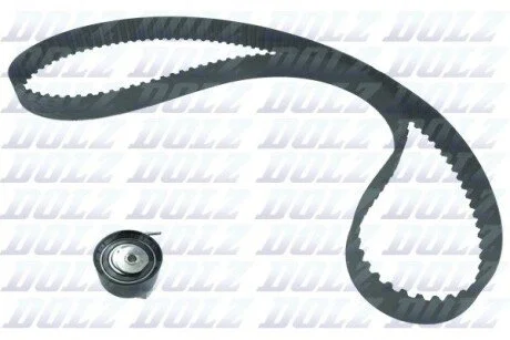Комплект ГРМ (ремінь + ролик) VOLVO C30, S40 II, V50, FORD B-MAX, C-MAX, C-MAX II, ECOSPORT, FIESTA V, FIESTA VI, FOCUS C-MAX, FOCUS II, FOCUS III, FUSION, GRAND C-MAX, KUGA II 1.25-1.6LPG 11.01- DOLZ SKD070