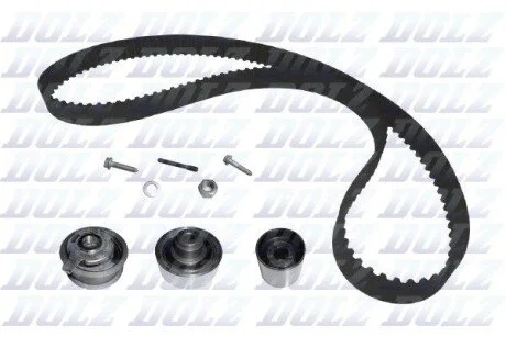 К-кт. ГРМ (рем.+3шт.ролик+крепление) AUDI A3 1,9TDI VW 1,9TDI/SDI SEAT SKODA Octavia, Fabia DOLZ SKD108