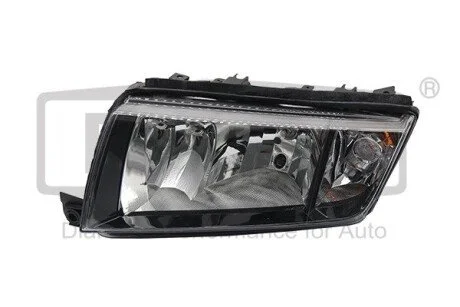 Фара левая (черная рамка) с моторчиком и лампой Skoda Fabia (00-08) DPA 89410198202