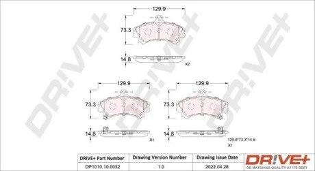 Гальмівні колодки (набір) Drive+ DP1010100032