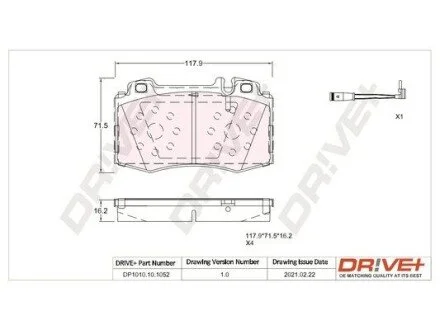 KLOCKI HAM. PRZУD DB E-CLASSE 3.2CDI 02- Drive+ DP1010101052