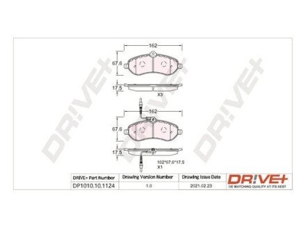 KLOCKI HAM. PRZУD CITROEN JUMPY 1.6-0.0 HDI 07- /+ABS/ Drive+ DP1010101124