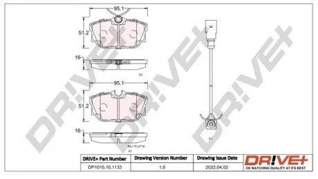 KLOCKI HAM. TYЈ VW T4 2.5 99- Drive+ DP1010101133