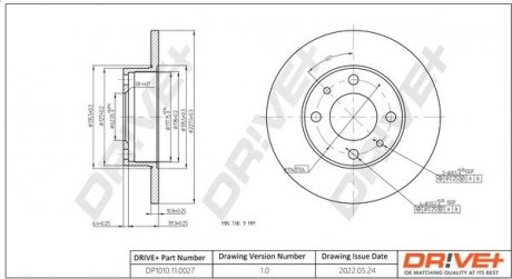 Гальмівний диск Drive+ DP1010110027