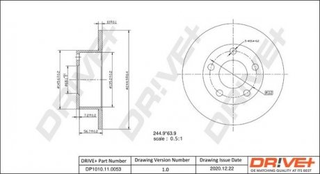 Гальмівний диск Drive+ DP1010110053