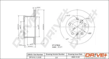 Гальмівний диск Drive+ DP1010110122