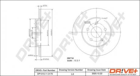 Гальмівний диск Drive+ DP1010110170