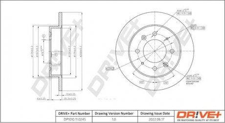 Гальмівний диск Drive+ DP1010110245