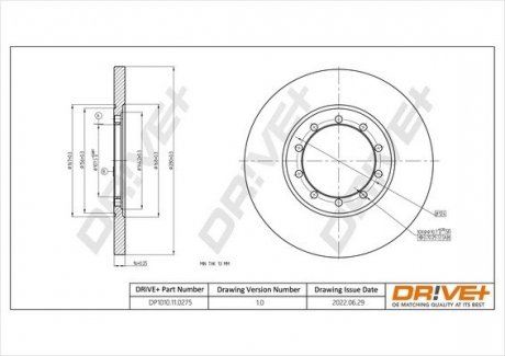 Гальмівний диск Drive+ DP1010110275