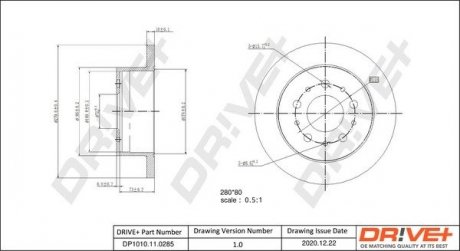 Гальмівний диск Drive+ DP1010110285