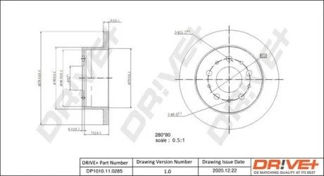 Гальмівний диск Drive+ DP1010110285