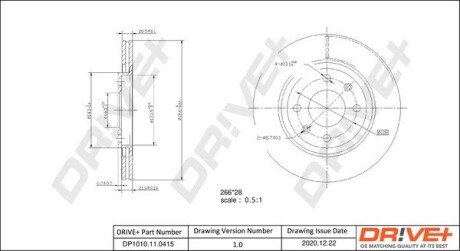 Гальмівний диск Drive+ DP1010110415