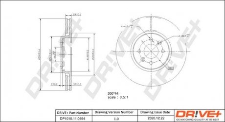 Гальмівний диск Drive+ DP1010110494